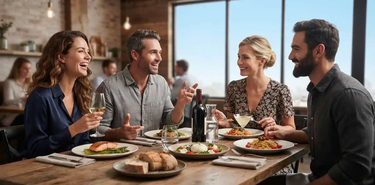 Dining out captions